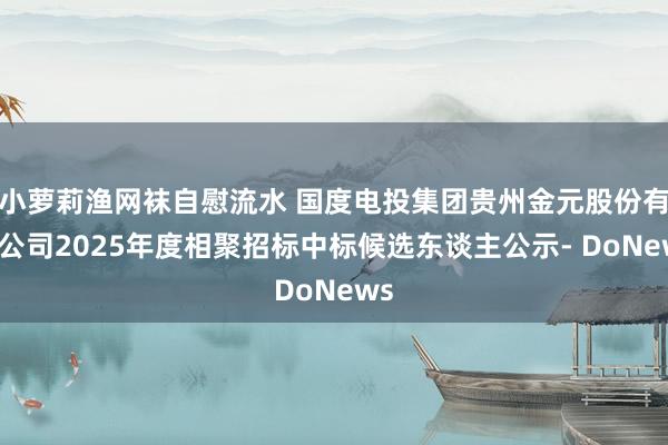 小萝莉渔网袜自慰流水 国度电投集团贵州金元股份有限公司2025年度相聚招标中标候选东谈主公示- DoNews